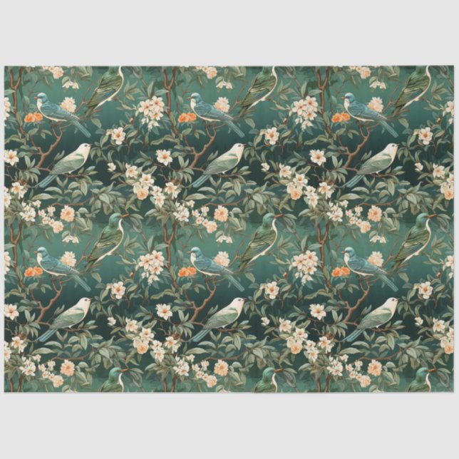 Chinoiserie Blumenmuster Papier (Vorderseite)