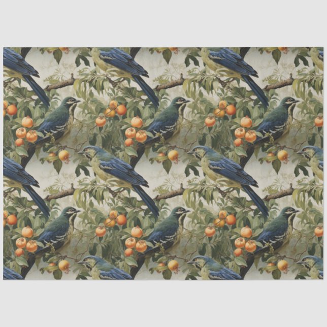 Chinoiserie Blumenmuster Papier (Vorderseite)