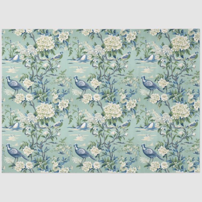 Chinoiserie Blumenmuster Papier (Vorderseite)