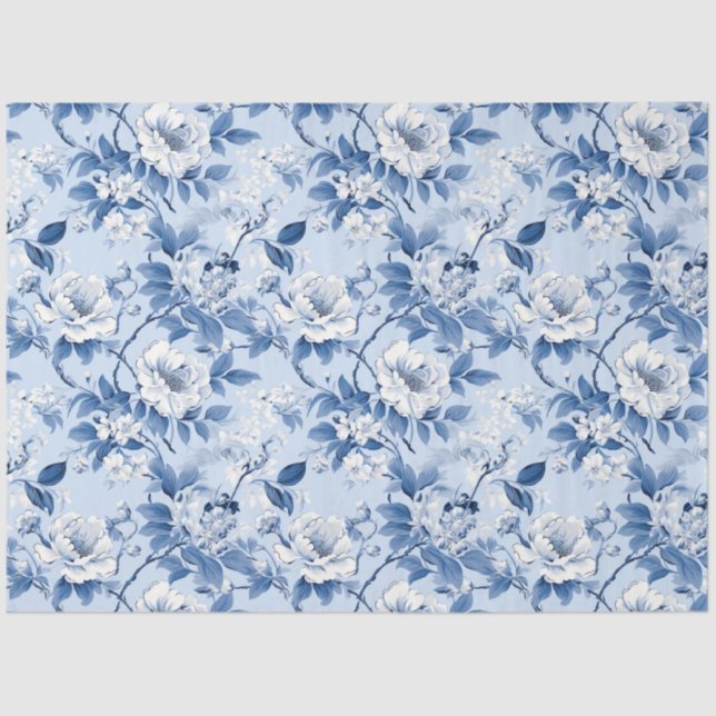 Chinoiserie Blumenmuster Papier (Vorderseite)