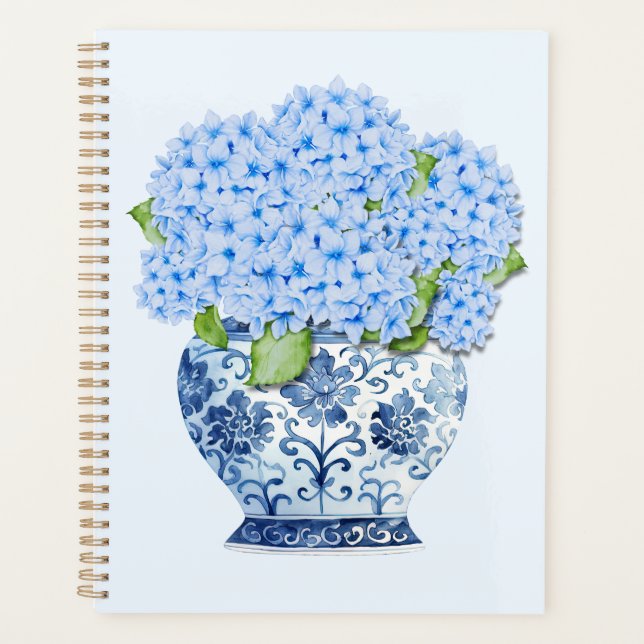 Chinoiserie-Blumenvase – Individueller Planer (Vorderseite)