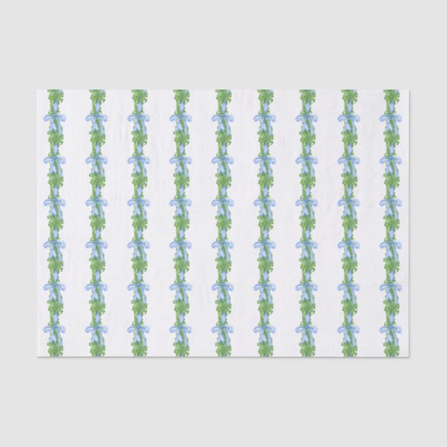 Chinoiserie Bow Garland Weihnachten Seidenpapier (Vorderseite)