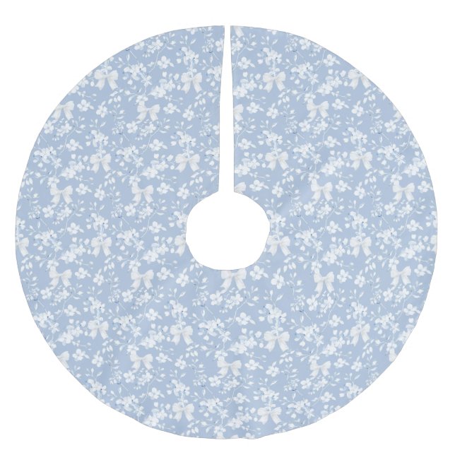 Chinoiserie Bows Polyester Weihnachtsbaumdecke (Vorderseite)