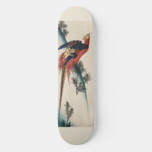 Chinoiserie Bunter Fasan Vogel & Kiefern Kunst Skateboard