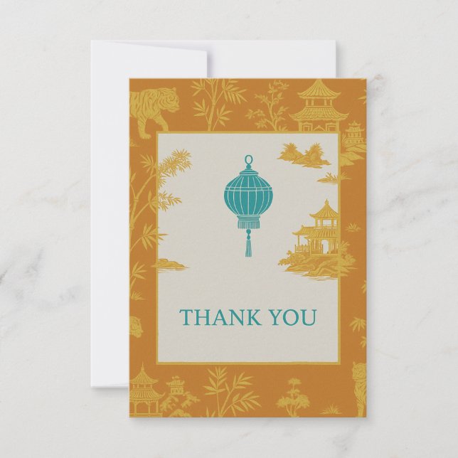 Chinoiserie Card Dankeskarte (Vorderseite)