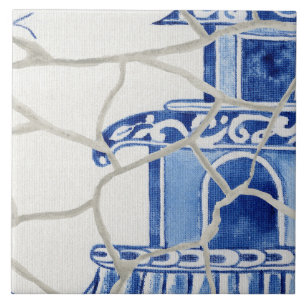 Chinoiserie Chic Blau Weiße Chinesische Pagode Fliese