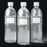 Chinoiserie Chic Christmas Tree Polterabend<br><div class="desc">Elegantes Wasser-Flaschenlabel Design mit einem stilisierten Weihnachtsbaum mit Ingwer-Glas-Ornamenten,  gegen ein dunkelblau und grün "Scottish Tartan" Muster,  hier mit den Namen des Paares und dem Hochzeitstag gezeigt. Um Textfelder hinzuzufügen oder zu löschen,  klicken Sie auf "Weitere Anpassung" unter den Textanpassungsfeldern.</div>