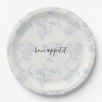 Chinoiserie Chic Floral Bon Appetit Paper Teller