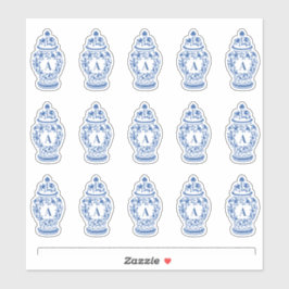 Chinoiserie Chic GingerJar Monogram Sticker