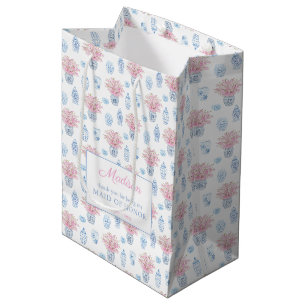 Chinoiserie Chic Pink & Blue Bridesmaiers Vielen D Mittlere Geschenktüte