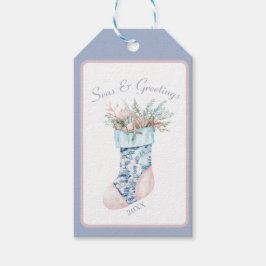 Chinoiserie Coastal Grandma Strumpf Geschenkanhänger