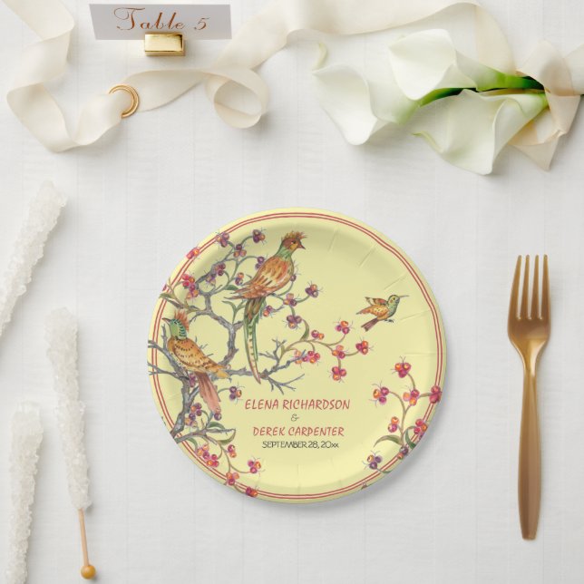 Chinoiserie CustomPaper Plate Pappteller (Hochzeit)