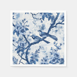 Chinoiserie Delight: Vögel unter den Blätter Napki Serviette