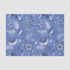 Chinoiserie Design auf blauem Hintergrund Decodier Seidenpapier
