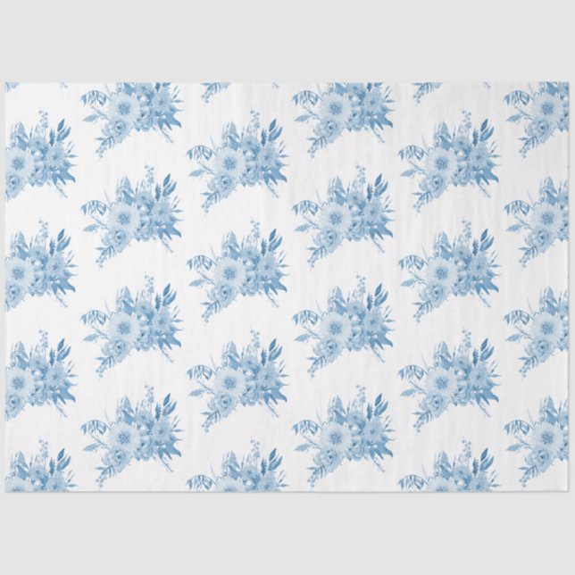 Chinoiserie Dusty Vintag Seidenpapier (Vorderseite)