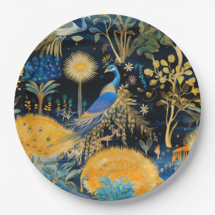 Chinoiserie Exotische Vögel Botanisches Muster (10 Pappteller