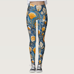 Chinoiserie Exotische Vögel Botanisches Muster (2) Leggings