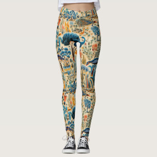 Chinoiserie Exotische Vögel Botanisches Muster (6) Leggings