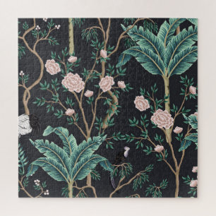 Chinoiserie Exotische Vögel: Vintage Bananenbaumau