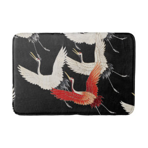 Chinoiserie Fliegender Kranich Zen Minimalistische Badematte