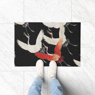 Chinoiserie Fliegender Kranich Zen Minimalistische Fußmatte