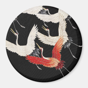 Chinoiserie Fliegender Kranich Zen Minimalistische Magnet