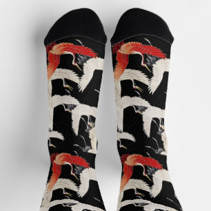 Chinoiserie Fliegender Kranich Zen Minimalistische Socken