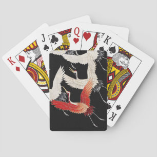 Chinoiserie Fliegender Kranich Zen Minimalistische Spielkarten