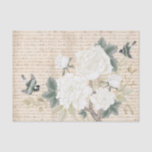 Chinoiserie Floral Birds Alte Handschrift Enttäusc Seidenpapier<br><div class="desc">Schönes chinoiserie-inspiriertes Design mit eleganten botanischen Blumenelementen in Weiß und Grün</div>