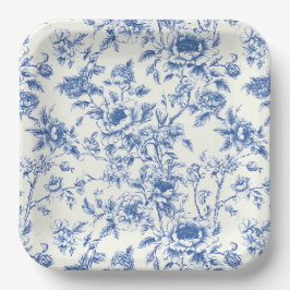 Chinoiserie Floral Blume Geburtstagsdusche Hochzei Pappteller