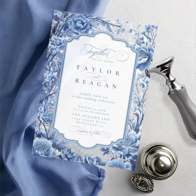 Chinoiserie Floral Border ID1094 Acryleinladungen (Von Creator hochgeladen)