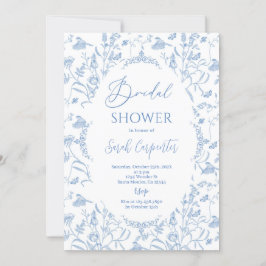 Chinoiserie Floral Brautparty Einladung