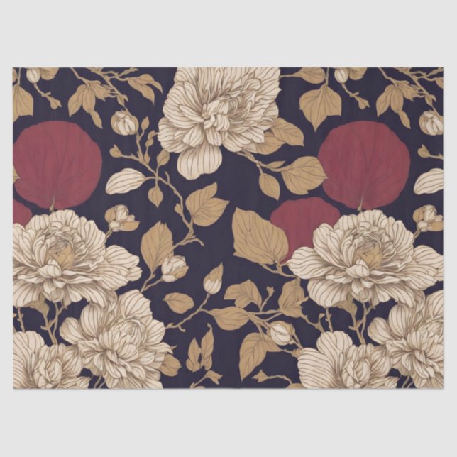 Chinoiserie Florals Decoupage Seidenpapier (Vorderseite)