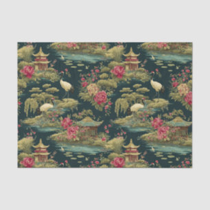 Chinoiserie-Garten-Geschenkverpackungs-Seidenpapie Seidenpapier