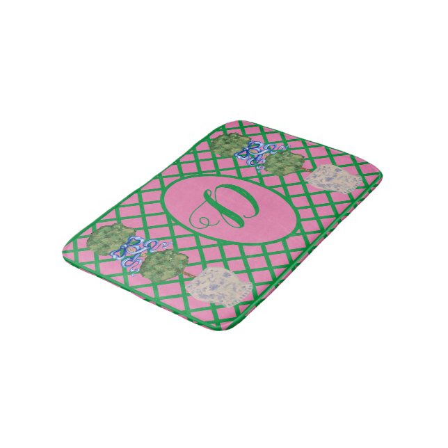 Chinoiserie Ginger Jar Jars Topiary Rug Bath Mat Badematte (Schrägansicht)