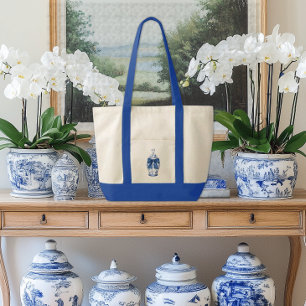 Chinoiserie Ginger Jar mit Blue Bow Contrast Trim Tragetasche