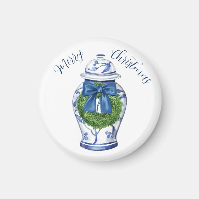 Chinoiserie Ginger Jar Weihnachten Magnet (Vorne)