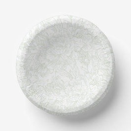 Chinoiserie Green Sage Peony Wedding Pappteller