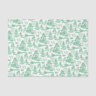 Chinoiserie Green Willow Decoupage Tissue Paper Seidenpapier