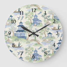 Chinoiserie Große Wanduhr
