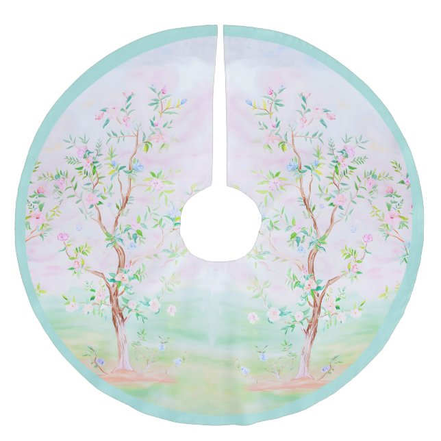 Chinoiserie, großmütig polyester weihnachtsbaumdecke (Vorderseite)