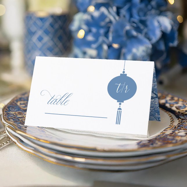 Chinoiserie Hanging Lantern Motif ID1094 Platzkarte (Von Creator hochgeladen)