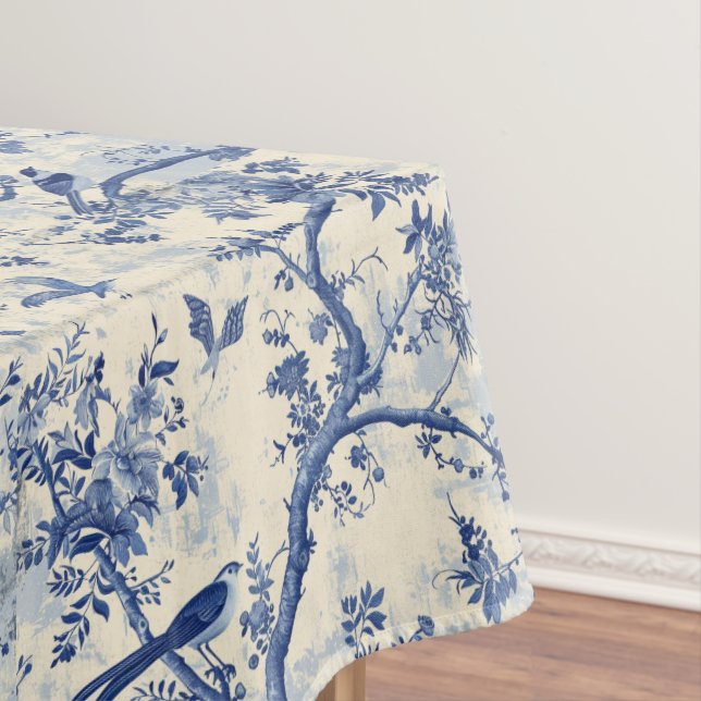 Chinoiserie Harmonie : Nappe d'oiseaux et d'arbres (In Situ)