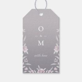 Chinoiserie Hochzeit Monogramm Geschenkanhänger