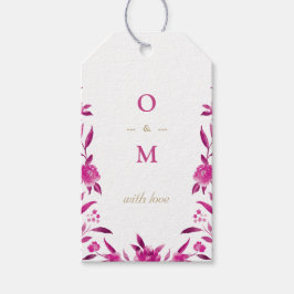 Chinoiserie Hochzeitsmonogramm Geschenkanhänger