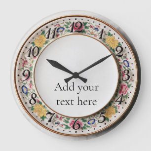 Chinoiserie im Stil des Antiqu Exports personalisi Große Wanduhr