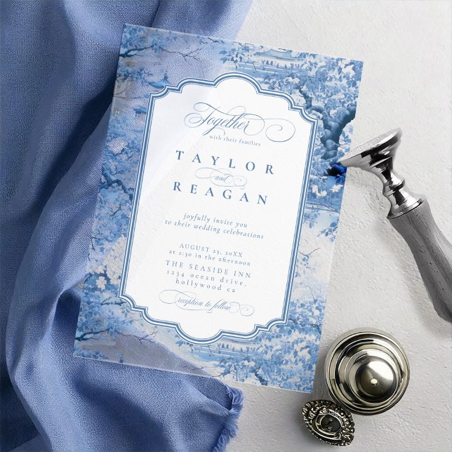 Chinoiserie-Inspiriert Muster ID1094 Acryleinladungen (Von Creator hochgeladen)