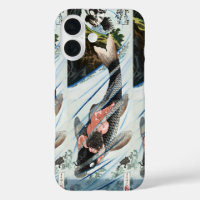 Chinoiserie Koi Karpfen Wasserfall Japanische Kuns