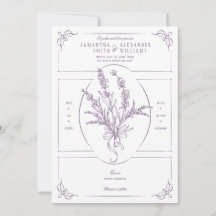 Chinoiserie Lavender Bouquet Viktorianische Hochze