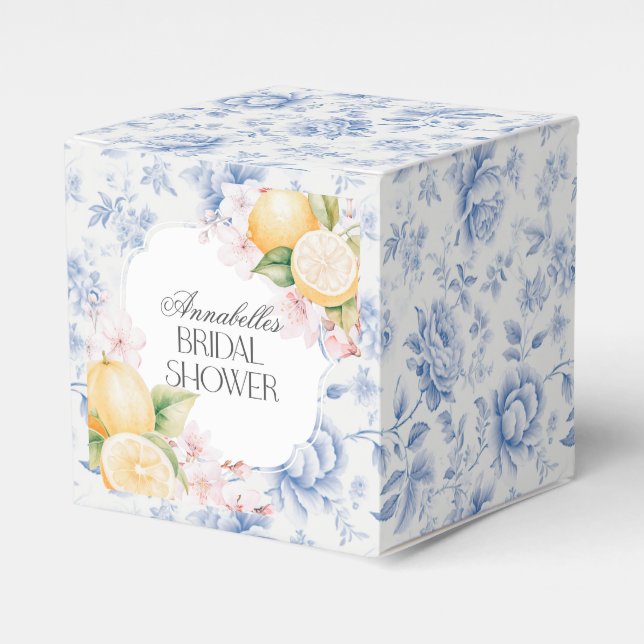 Chinoiserie Lemon Party Brautparty Geschenkschachtel (Vorderseite)